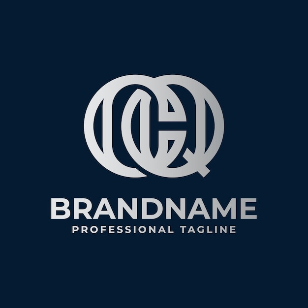 Las letras de lujo CQ Monograma Logotipo adecuado para cualquier negocio con QC o CQ iniciales