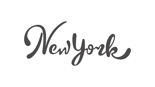 Letras a mano del estado de Nueva York