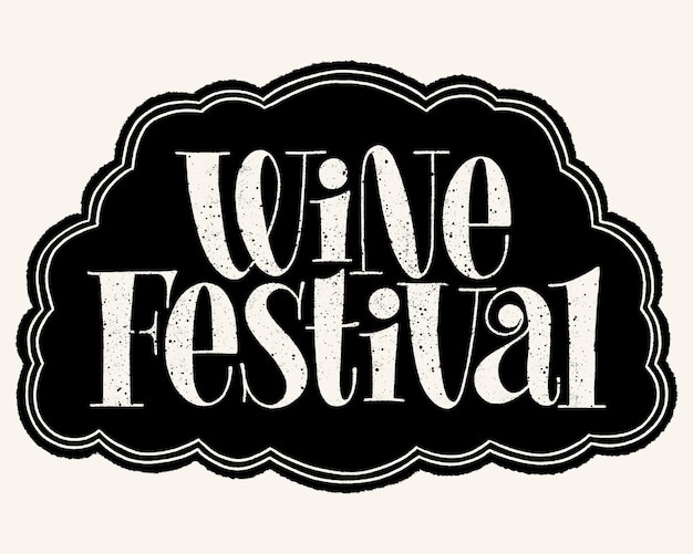 Letras de la mano del festival del vino