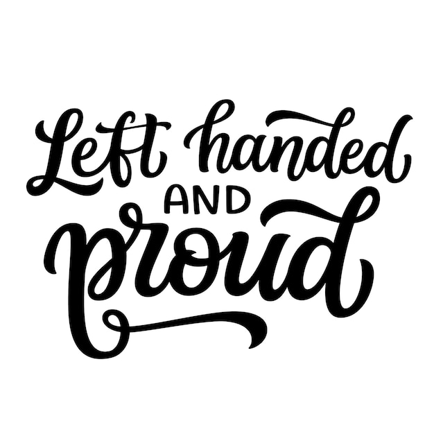 Vector letras de mano zurdas y orgullosas