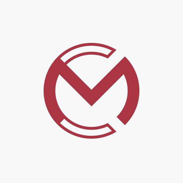 Las letras MC forman una formación circular. Conviértete en un logotipo sofisticado, minimalista y elegante.