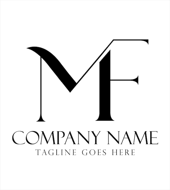 Las letras MF o FM son plantillas creativas, modernas y elegantes de diseño de logotipos vectoriales para negocios de lujo.