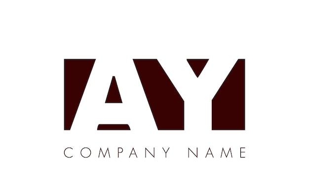 Letras modernas creativas AY Diseños de logotipos abstractos