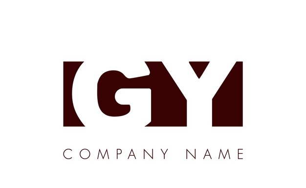 Letras modernas creativas Diseños de logotipos abstractos de GY