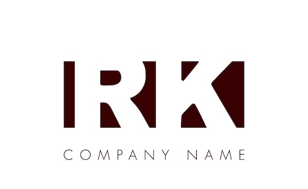 Letras modernas creativas RK Diseños de logotipos abstractos