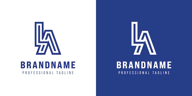 Las letras LA Monogram Logotipo adecuado para cualquier negocio con LA o AL iniciales