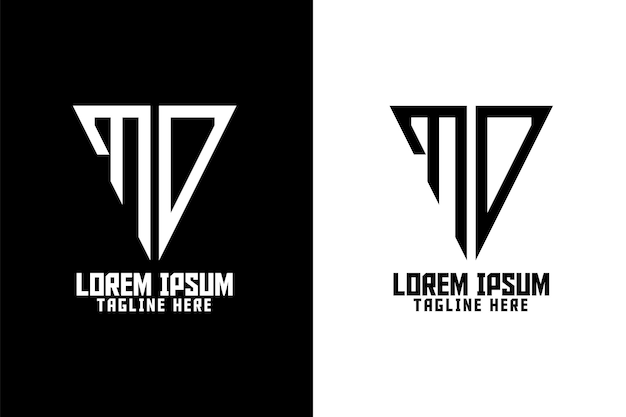 Letras de monograma MO u OM superpuestas a las iniciales M y O como elemento de diseño de logotipo