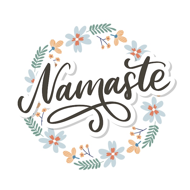 Letras namaste dibujadas a mano