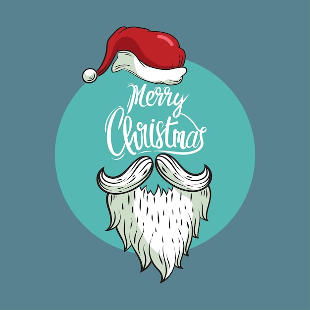 Letras navideñas con sombrero de santa claus