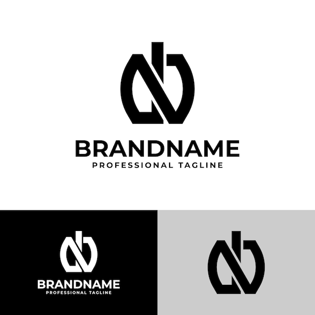 Vector las letras ni o nb dp monogram logotipo adecuado para negocios con las iniciales ni in nb bn dp pd