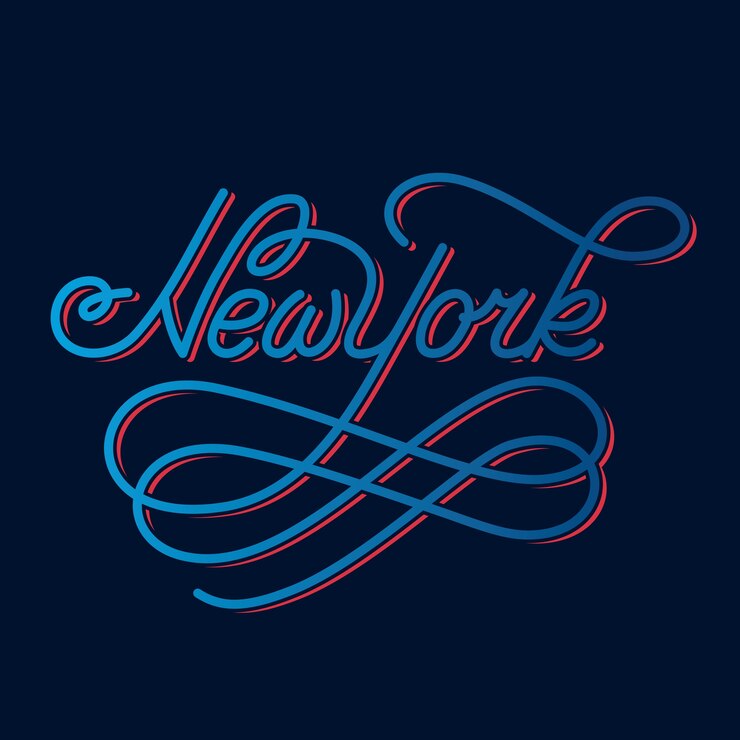 Vector letras de nueva york