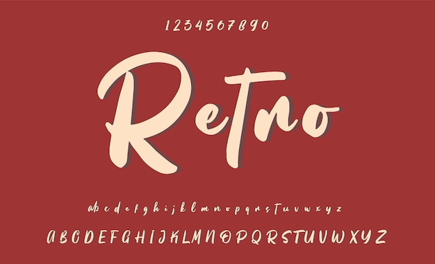 Letras y números decorativos del alfabeto
