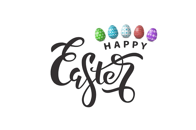 Vector letras para pascua. concepto de pascua feliz.