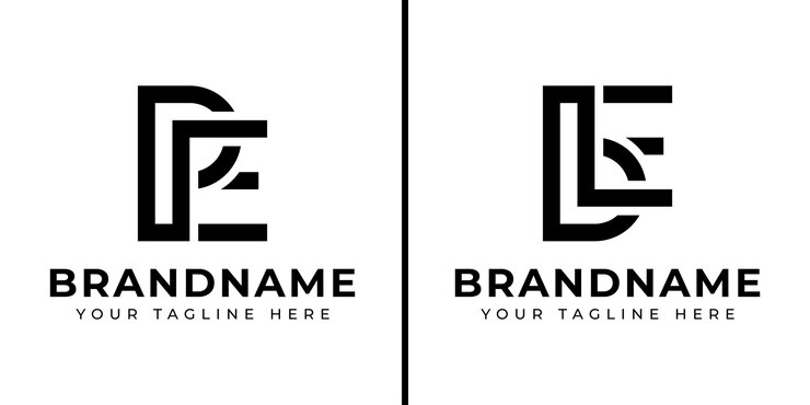 Vector las letras pe o be monogram logo set adecuado para cualquier negocio con las iniciales pe ep be o eb