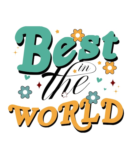 Letras positivas mejor en el mundo Vector