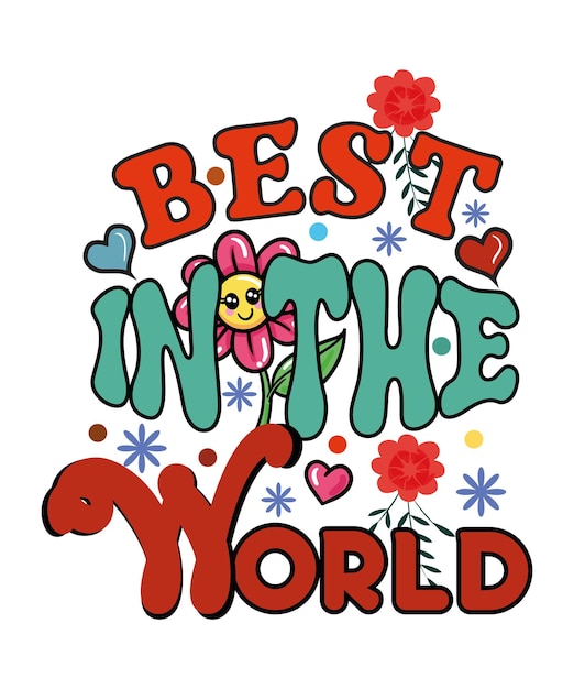 Letras positivas mejor en el mundo Vector