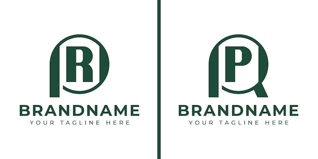 Las letras PR y el logotipo del monograma RP son adecuados para cualquier marca con las iniciales PR o RP