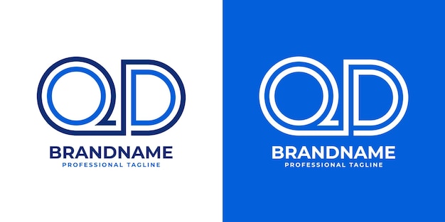 Las letras QD Line Monogram Logotipo adecuado para negocios con las iniciales QD o DQ