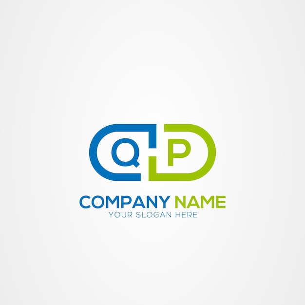 Las letras QP o PQ Los elementos del logotipo de Creative Medicine