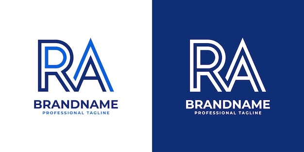 Las letras RA Line Monogram Logotipo adecuado para negocios con las iniciales RA o AR