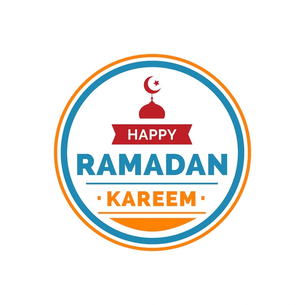 Letras de ramadan kareem en marco redondo