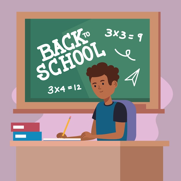 Letras de regreso a la escuela con colegial