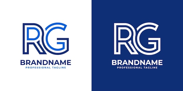 Las letras RG Line Monogram Logotipo adecuado para negocios con las iniciales RG o GR