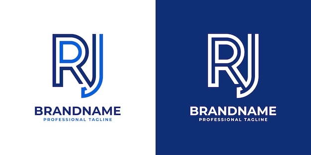 Las letras RJ Line Monogram Logotipo adecuado para negocios con las iniciales RJ o JR