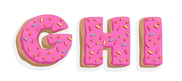 Letras de las rosquillas de Donut
