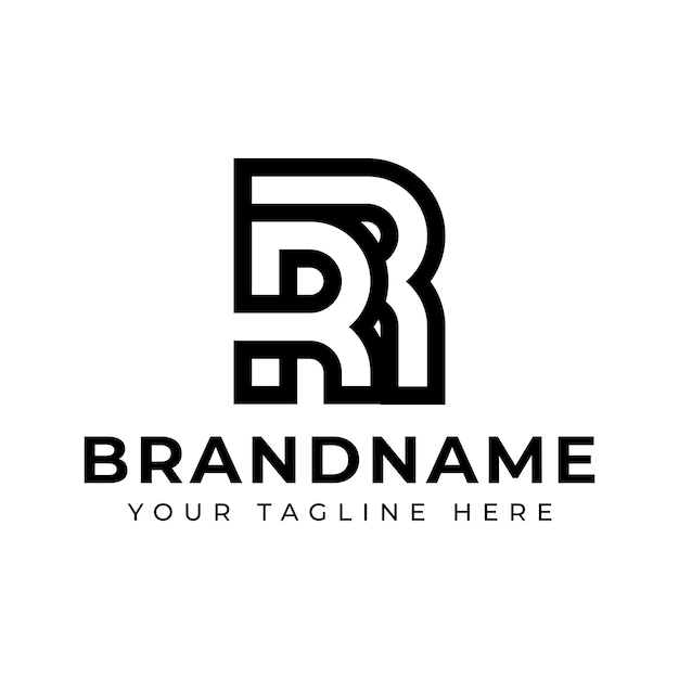 Las letras RR Monograma Logotipo adecuado para cualquier negocio con las iniciales R o RR