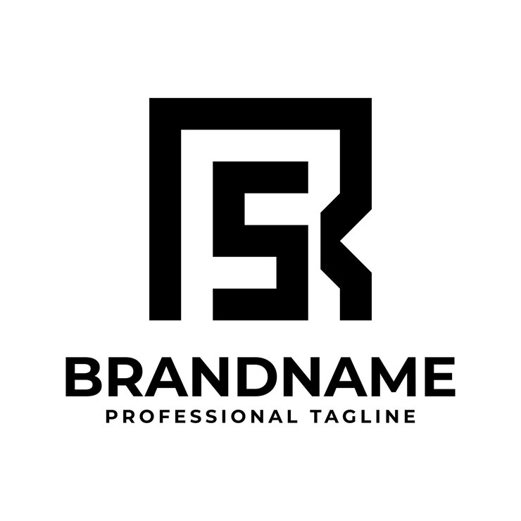 Vector las letras rs monograma logotipo adecuado para cualquier negocio con las iniciales sr o rs
