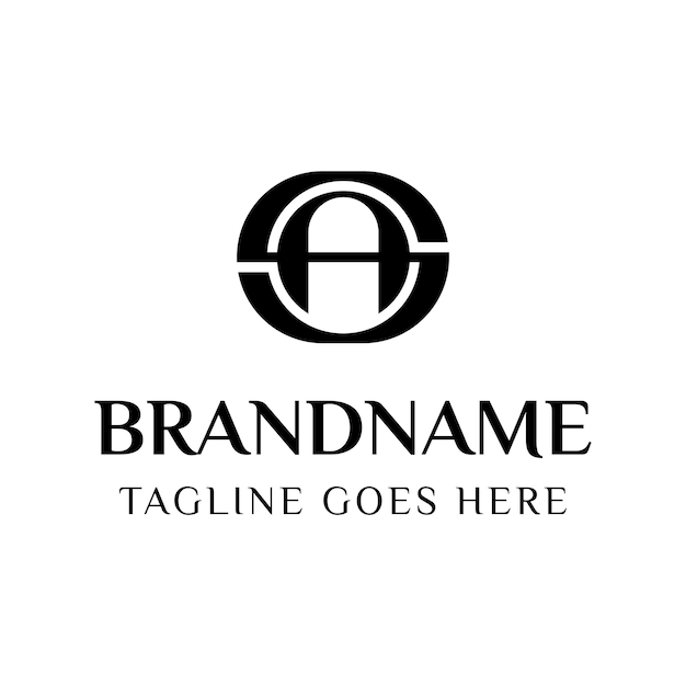 Las letras SA Monogram Logotipo para cualquier empresa o identidad con las iniciales AS o SA