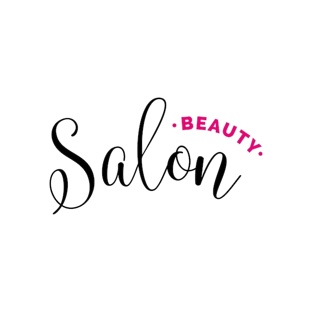 Vector letras de salón de belleza para logotipo