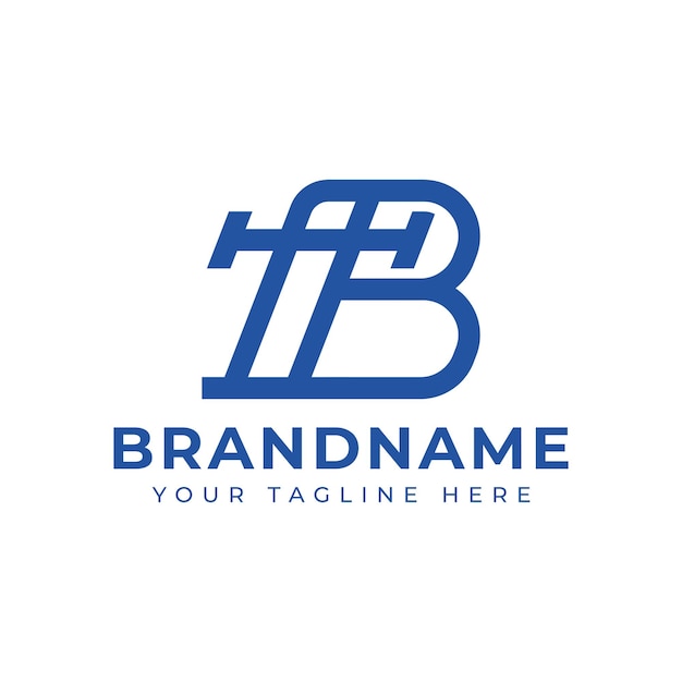 Las letras TB o el logotipo del monograma BT son adecuados para cualquier negocio con las iniciales TB o BT