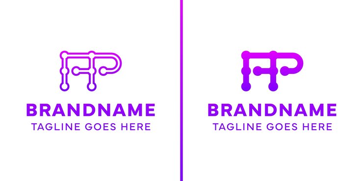 Vector las letras tecnológicas del logotipo de ap simbolizan el progreso, la innovación y la excelencia digital