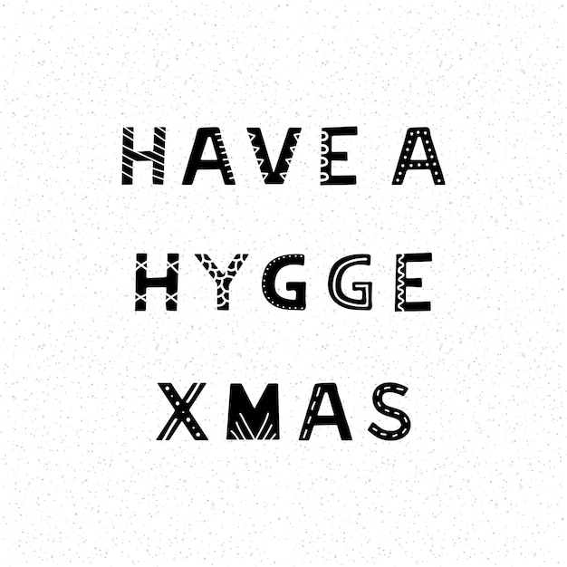 Las letras tienen una Navidad hygge