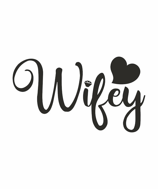 Letras de tipografía cursiva Wifey