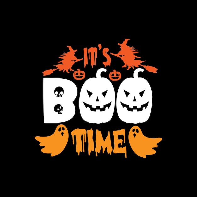 Letras de tipografía de it's boo time para camiseta