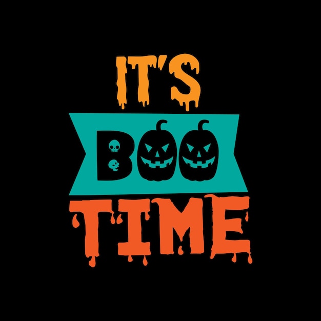 Letras de tipografía de it's boo time para camiseta