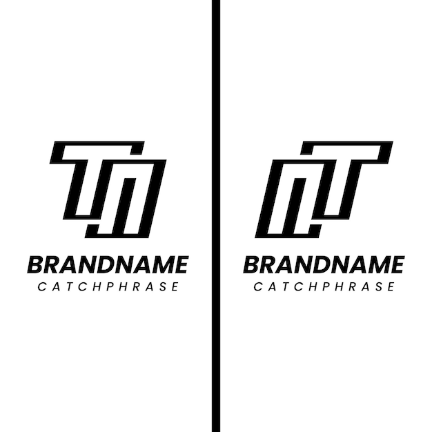 Las letras TN y el logotipo del monograma NT son adecuados para cualquier negocio con las iniciales NT o TN