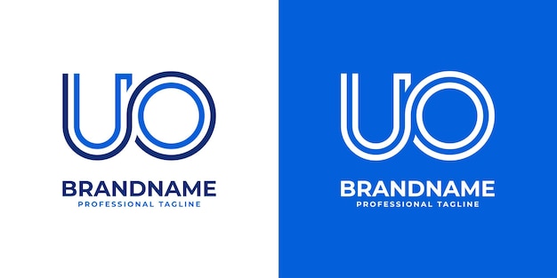 Las letras UO Line Monogram Logotipo adecuado para negocios con las iniciales UO u OU