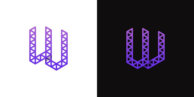 Vector las letras uv y el logotipo vu polygon son adecuados para negocios relacionados con el polígono con las iniciales vu o uv