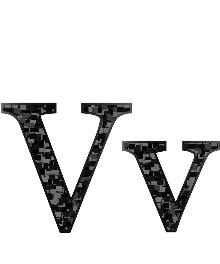 Vector letras v elegantes
