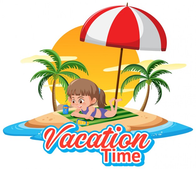 Letras para vacaciones con chica en la playa