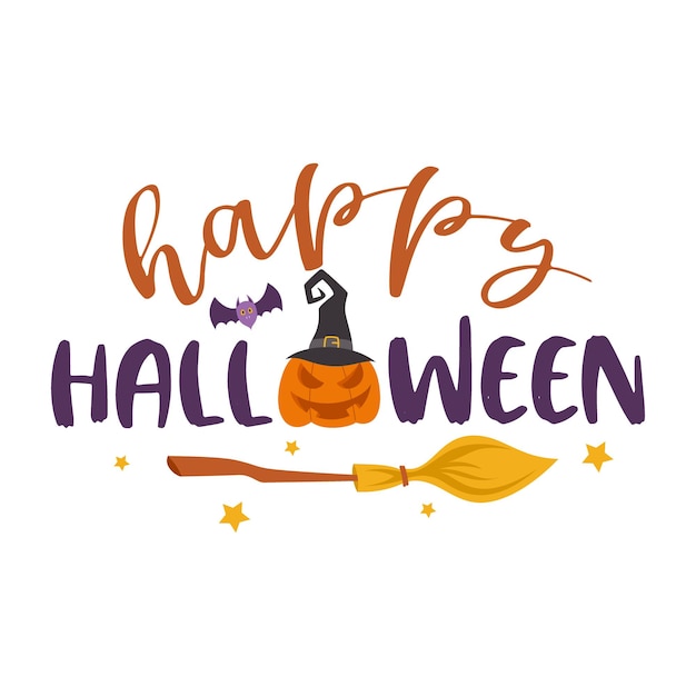 Vector letras de vector de halloween letras de vacaciones para banner tarjetas de felicitación de cartel de feliz halloween