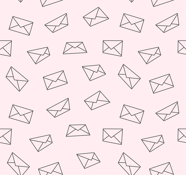 Vector letras vector de patrones sin fisuras fondo de correo