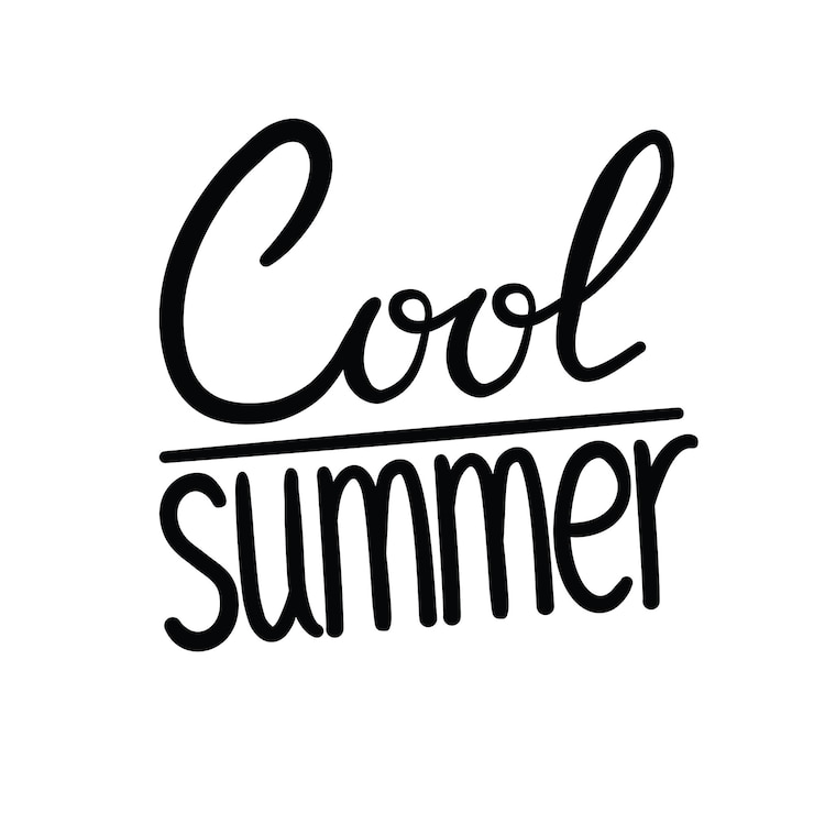Vector letras de verano. caligrafía de verano sobre un fondo transparente