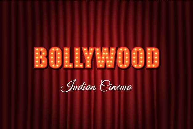 Letras vintage de cine indio de bollywood