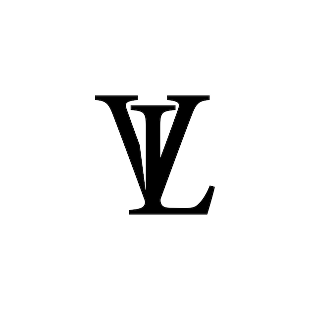 Letras VLLV para inspiración de diseño de logotipo