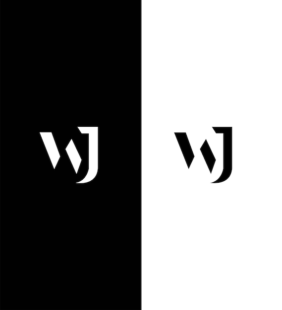 las letras wj la fuente wj el icono wj el logotipo wj las iniciales wj el símbolo wj jw el logotipo jw las letras